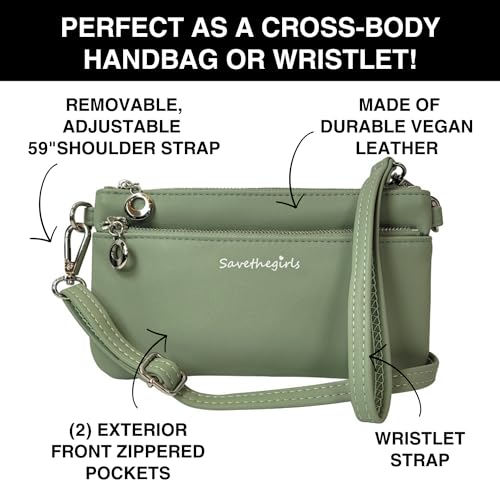 Image of Save the Girls Cell Phone Purse - Touch Screen Women's Crossbody Bag - Clutch Purses for Women (Bella)