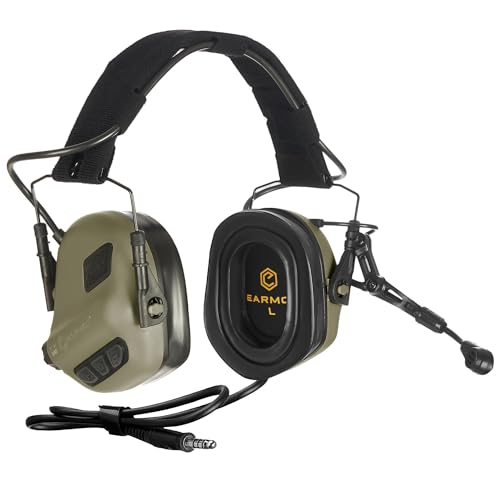 EARMOR M32 PLUS Tactical Headset for Helmet - Noise Canceling Headphones with mic for Shooting &
