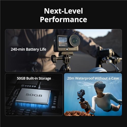 Image of DJI Osmo Action 6 Adventure Combo, Action Camera with 1 /1.1 inch Square Sensor, Variable Aperture of f /2.0-f /4.0, Cold-Resistant, 4hrs Battery, Action Camera 4K Ideal for Quick Capture of Exciting Moments