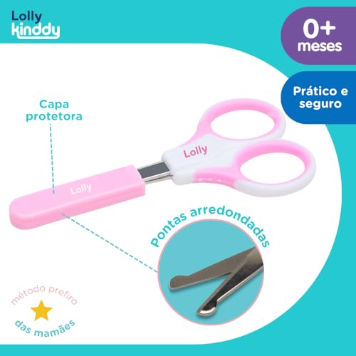 Lolly 7300-01-RS Tesoura infantil com capa special, Rosa