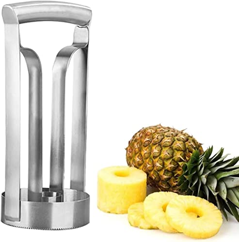 Norhogo Edelstahl-Ananasschäler-Frucht Schneiden Sie Ananas schnell und Kernentfernung mit ergonomischem Griff Schäler für Küchengeräte