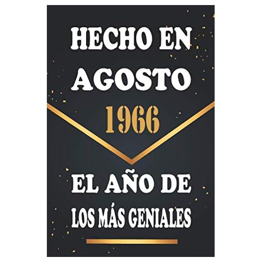 Hecho en Agosto 1966 el Año De Los Más Geniales: Libro de visitas de 54 años, cuaderno, 120 páginas de felicitaciones, idea de regalo, regalo de 54 aniversario para pareja, niño, mujer, hombre