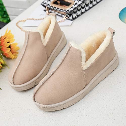 Gahrchian Women Plush Loafers Cozy Slipons Sailing Shoes