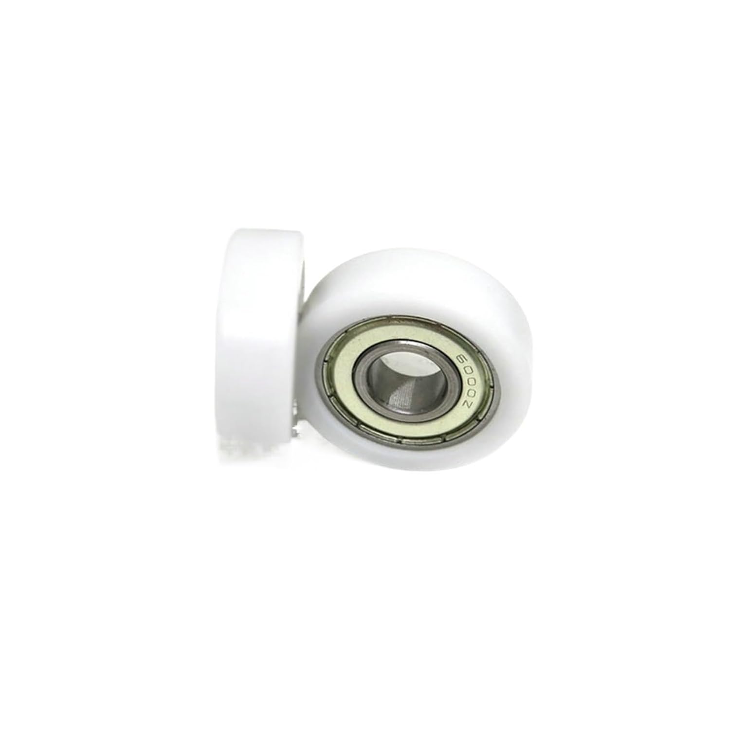 2PCS OD 32mm POM Covered Bearing Pulley with 6000Z 10x32x10mm BS600032-10 Plastic for Office Furniture air Tools and Drawers
