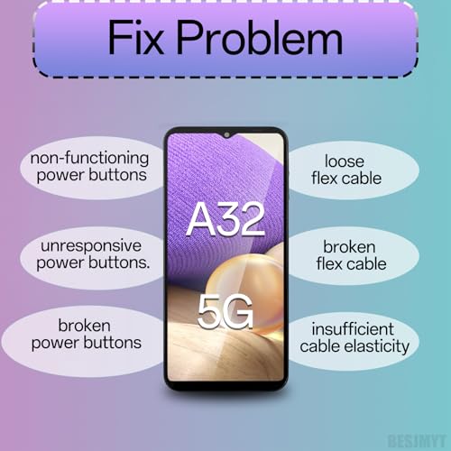 Bouton d'alimentation Samsung A32 5G noir nappe flex - 5
