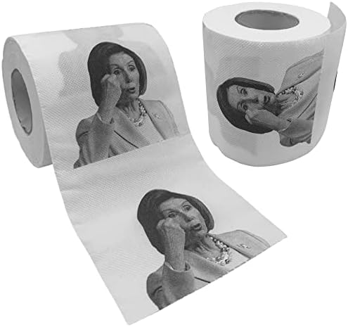 Nancy Pelosi Novelty toilet paper roll 2-Pack | Pelosi Funny Political Gag Gift For Democrats and Republicans | 2-Pack of TP