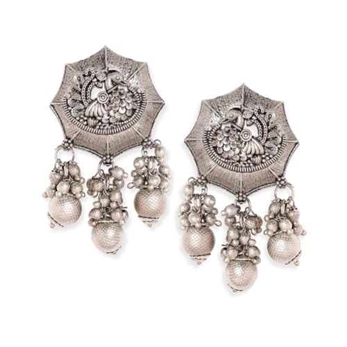 Image of Rubans Demi Fine Stainless Steel Dangler Earrings CZ Gift for Women & Girls