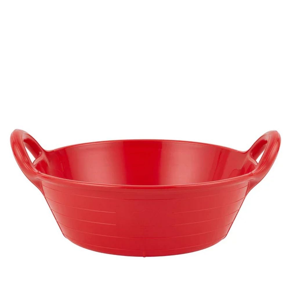 Red Gorilla Plas Medium Red Skip Feed Bucket Tub Feeder Trough for Animal Feeding Garden Stable Building Site 20 Litre Capacity