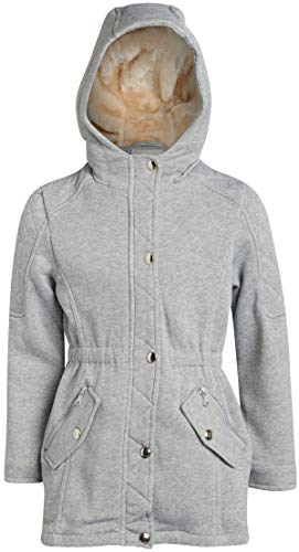 Urban Republic Girls Fleece Fur Hooded Jackett (Little Kids/Big Kids) Heather Grey 10/12 - Thumbnail 5