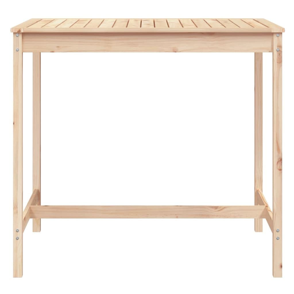 Klasyczny stół ogrodowy z litego drewna sosnowego, 121 x 82 x 75 cm, stabilna drewniana rama i wytrzymały blat stołu na taras, balkon i do ogrodu, łącznie z instrukcją montażu