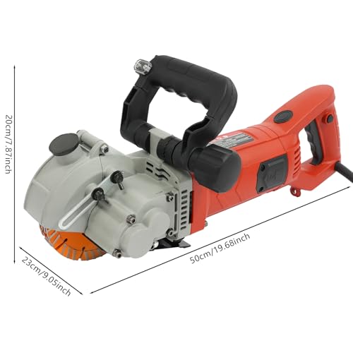 Electric Wall Chaser,5500W 7500RPM Wall Slotting Machine,Wall Groove Cutting Machine Slotter with Water Pump,40mm Maximum Groove Cutting Width, 42mm Channel Depth for Granite Marble Concrete Stone 2 Electric Wall Chaser,5500W 7500RPM Wall Slotting Machine,Wall Groove Cutting Machine Slotter with Water Pump,40mm Maximum Groove Cutting Width, 42mm Channel Depth for Granite Marble Concrete Stone - Image 2