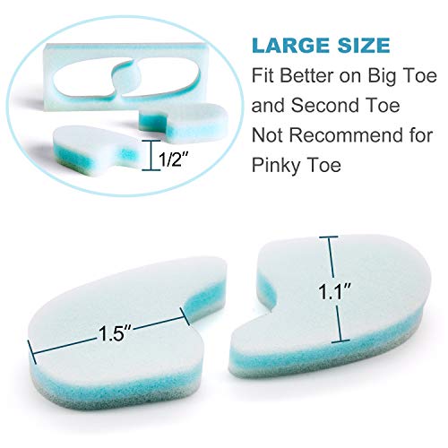 Bukihome-Bunion-Corrector-Toe-Separators-6-Pack-Foam-Toe-Spacers-for-Overlapping-Toe-Big-Toe-Straightener-to-Relieve-Bunion-Pain-Prevent-Blister-Corn
