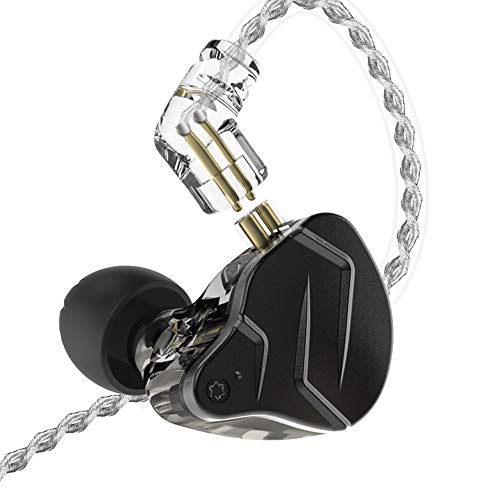 Image of KZ Zsn Pro X In Ear Monitor Earphones Hybrid Dynamic Driver Balanced Armature Earbuds Headphones Dual Driver 1Dd 1Ba Earphones With Leatherette Case (Kz Zsn Pro X,Black),Wired