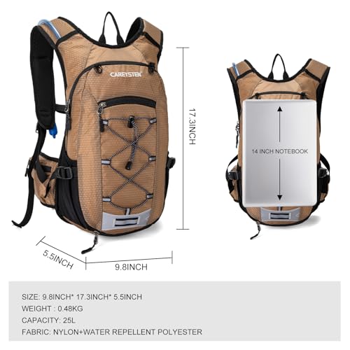Carey STENHydration Backpack Cycling Pack Equipped 2L Water Bag(Khaki) - image 2