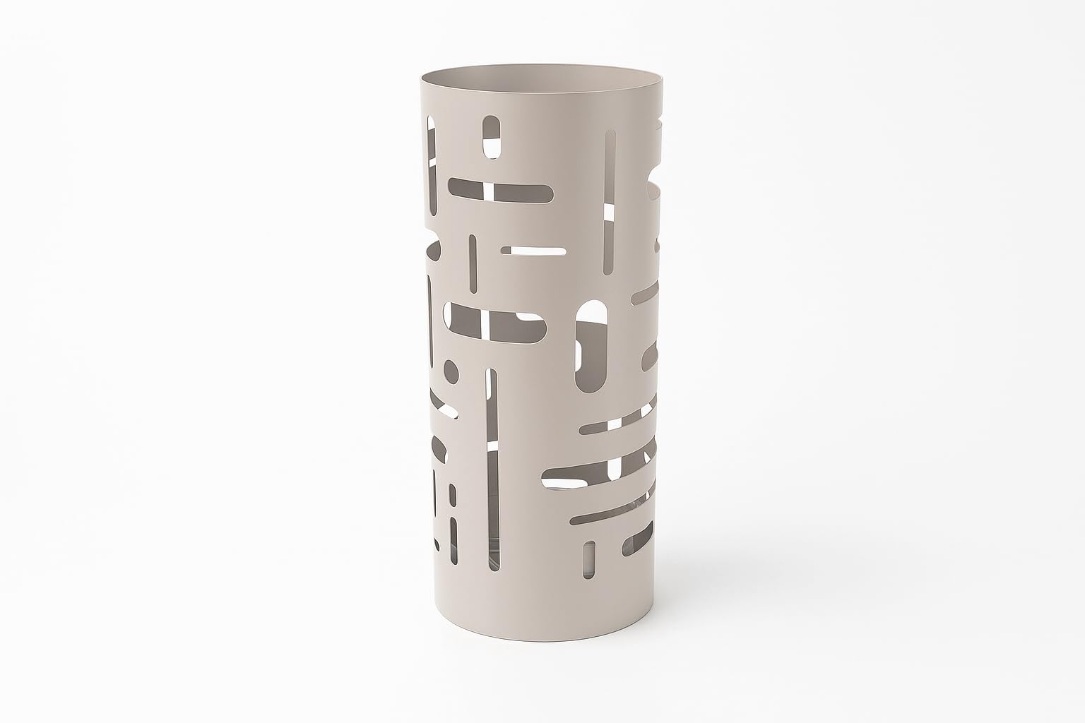 NORDIQ - Paraguero Metálico - Paragueros Modernos y Decorativos - Paragueros Originales para Entrada, Recibidor, Oficina o Comercio | Paragüero de Diseño Elegante y Funcional - Diseño Lineal - Beige