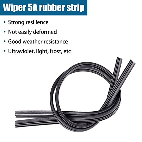 Cueclue 4 Pieces Black Framless Windshield Wiper Blade Refills, Diy Adjustable Car Windscreen Wiper Rubber Strips, Auto Universal Accessories For Most Vehicles (26 Inches) #TOP3
