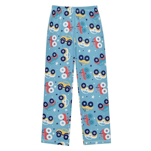 ZZXXB Cars and Stars Boys Long Pants Soft Trousers Elastic Waist Kids Lounge Bottoms with Pockets S-XL