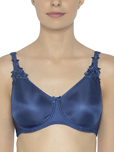 Image of Triumph International Minimizer Women Bra Wired Non Padded High Support Big Cup Lingerie Visual Bust Reduction Comfort Bra Floral Lace Full Coverage Shapewear Wide Straps & U-Back Support Pack of 1