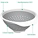 Vremi 5 Quart Collapsible Colander - BPA Free Silicone Food Strainer with Plastic Handles - Heavy Duty Foldable Heat Resistant Pasta and Veggies Kitchen Drainer Steam Basket - Dishwasher Safe - Gray