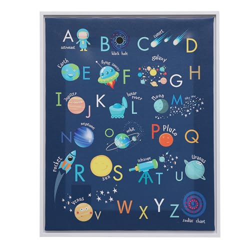 Image of Space Alphabet Canvas Wall Décor by B2C™-Back to School Décor, Classroom Decorations, 15.75 x 19.75