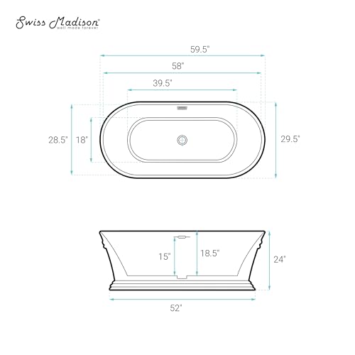 Image of Santorini 60 inch Freestanding Tub