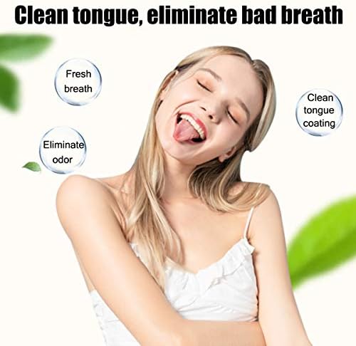Tongue Brush, Tongue Scraper, Tongue Cleaner Helps Fight Bad Breath, 3 Tongue Scrapers, 3 Pack (Black & Blue & Green)