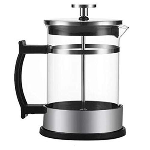 Teekanne, 350 ml manuelle Kaffee Espressomaschine Topf Edelstahl Glas Teekanne Französisch Kaffee Tee Perkolator Filterpresse Kolben
