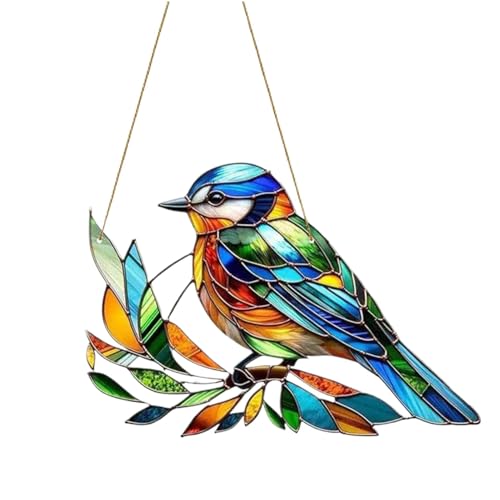 Atrapasueños para pájaros, atrapasueños para ventanas de interior para pájaros, decoración de pared para ventanas, atrapasueños para decoración de ventanas, atrapasueños de colores para