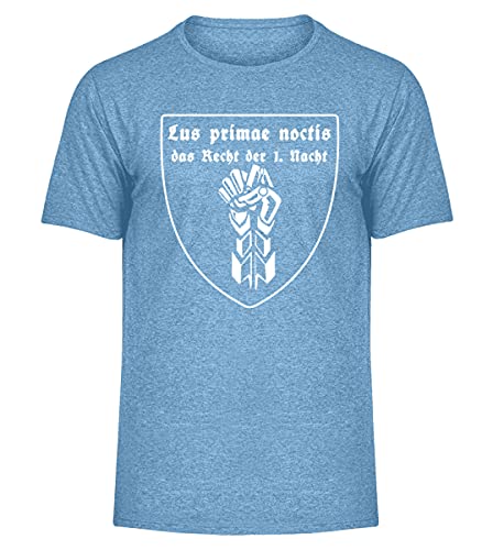 T-shirt homme bleu ciel chiné idéal pour les sorties décontractées