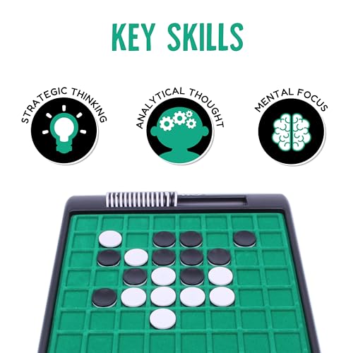 Funskool Othello Classic, Strategy Game, Board Game for Kids, Adults, Families, Educational, Fun, 2 Players, Family Fun, Learning Activity Toy for Childrens, Gift Set for Kid, Ages 7+ Years