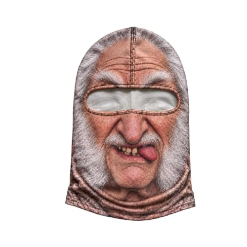 Funny Ski Mask Realistic Full Face Balaclava Old Man Ski Mask - image 1
