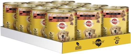 Pedigree Dose Rind und Markknochen in Sauce 12 x 800g, Hundefutter, Nassfutter, Dosenfutter