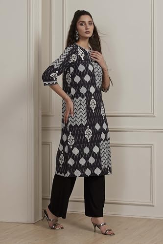 Image of BIBA Women Cotton Printed Straight Kurta