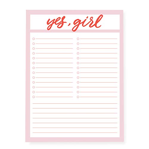 Image of Graphique Large Notepad, Yes, Girl - Notepad with 150 Tear-Off Sheets, 6 inch x 8 inch - Perfect for Lists, Notes, and More (LNP152)
