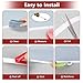 1/2 in x 20 Ft Flexible Self-Adhesive Trim Kit, Peel and Stick Trim Molding, Caulk Strip with 6 Corners Adaptor and Applicator Tool for Floors, Baseboards, Countertops, Tiles (White, 1/2 in x 20 Ft)