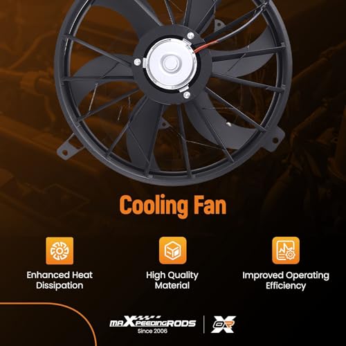 Image of maXpeedingrods 620-010 Engine Radiator Cooling Fan Assembly for Jeep Grand Cherokee 1999-2003, for Jeep Liberty 3.7L 2002-2003 Replacement 52079528AB CH3115110