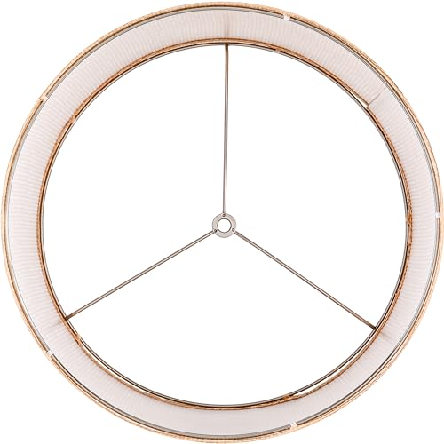 Jerhous Paper Woven Drum Lamp Shades Set Of 2 Medium Yellow-Brown Lampshade 13``Top X 13``Bottom X 10``High(Spider) Farmhouse Lamp Shade For Table And Bedside Lamp thumb #3