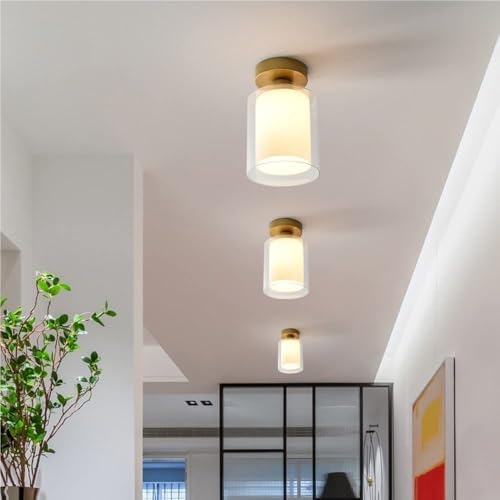 Chambre et couloir sombre solution plafonnier minimaliste verre E27 - 7