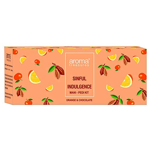 Aroma Treasures Sinful Indulgence Mani-Pedi Kit, Orange and Chocolate, 87 g