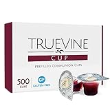 TrueVine Gluten Free Prefilled Communion Cups and Wafer Set - Pack of 500 Prefilled Communion Cups...
