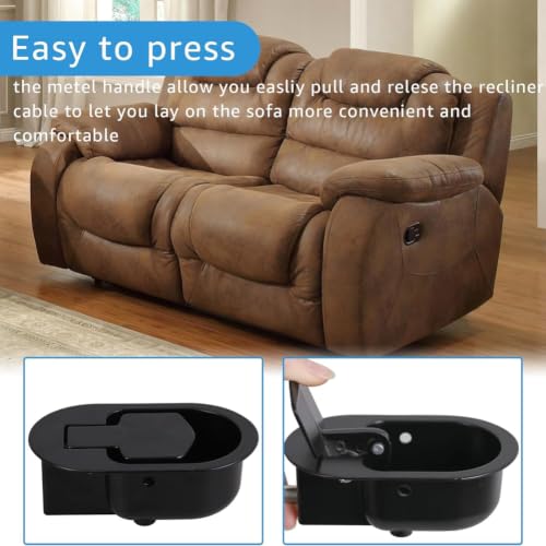 Image of Hodaqe Metal Sofa Release Handle with Cable for Sofa Chair (Black)