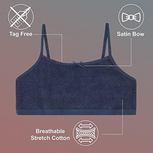 Buyless Fashion Girls Training Bra Cotton Cropped Cami Spaghetti Strap Brallete (10 Pack) - Mt10-Ga2-M #TOP3