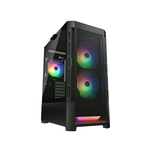 Cougar Capa preta Airface RGB Mid Tower
