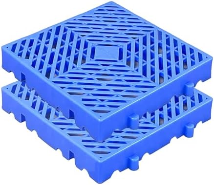 Waterproof HDPE Plastic Pallets - Nestable, Breathable Storage Grid Pads for Basement, Garden, Kennel, Patio - Durable & Versatile Floor Solution
