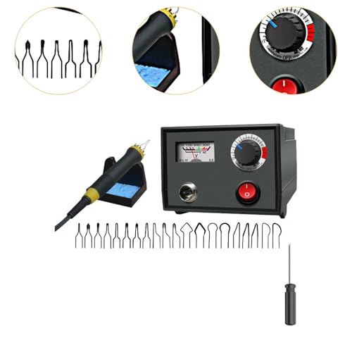 Pyrogravure stylo kit complet de 23 pièces avec température réglable et support de sécurité A