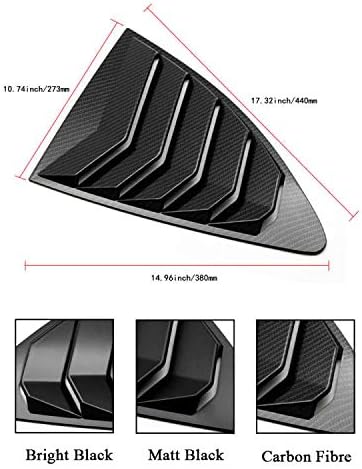 Rifoda for Subaru BRZ Scion FR-S and Toyota 86 2013-up Racing Style Rear Side Window Louvers ABS Plastic Window Left/Right Vent 2PCS Carbon Fibre