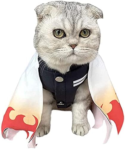 Cat Halloween Costume Funny Puppy Anime Clothing Scout Cosplay Pet Clothes Small Dog Outfits(M)