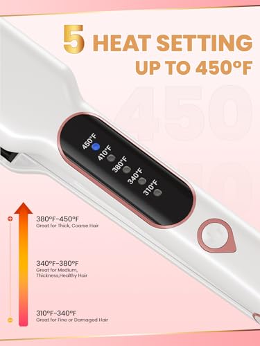 Plancha para cabello 2 en 1 con niveles ajustables de calor miniatura 4
