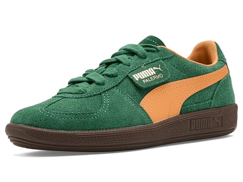 Puma Palermo pour garçons grands enfants, baskets rétro en cuir et daim confortables