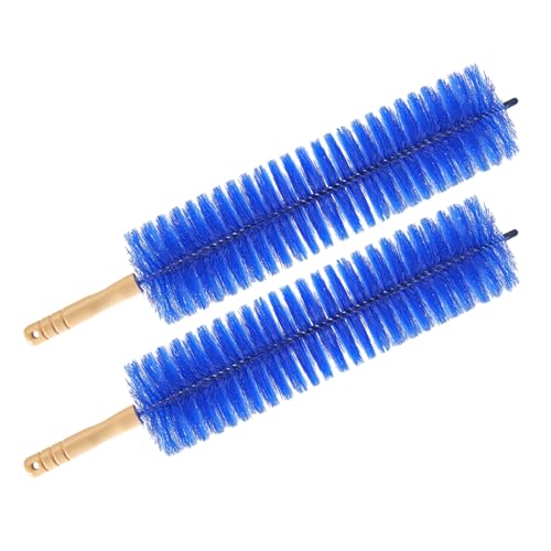 BESPORTBLE Cepillo para Limpiar Ventiladores y Aire Acondicionado Flexible 48 CM Azul 2 Unidades Plumero Reutilizable para Quitar Polvo en Grietas y Rejillas Limpieza Doméstica y Oficina